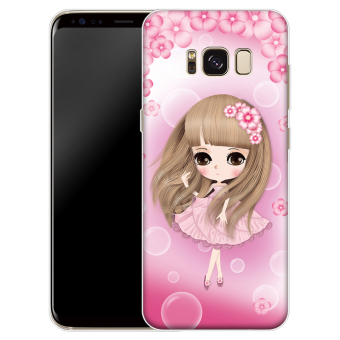 Gambar Samsung s8 s8 s8 kartun silikon transparan penutup ponsel cangkang pelindung shell ponsel