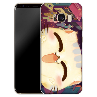 Gambar Samsung s8 s8 s8 kartun silikon transparan penutup ponsel cangkang pelindung shell ponsel