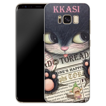 Gambar Samsung s8 s8 s8 kartun silikon transparan penutup ponsel cangkang pelindung shell ponsel