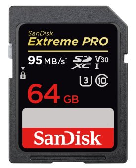 Sandisk Extreme PRO 64 GB SDHC UHS-I 95 MBS V30 U3 Kelas 10