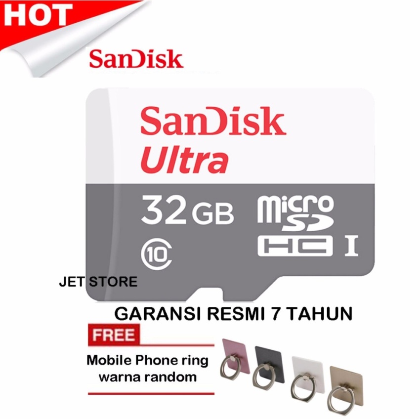 Harga Sandisk Memory Card Micro SDHC Ultra Class10 48MB/s - 32GB +Mobile Phone Iring