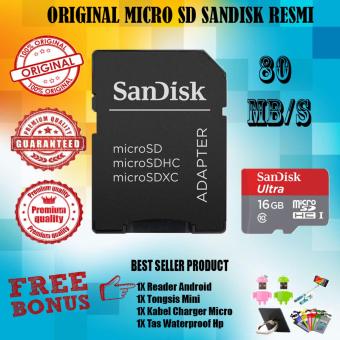 SanDisk Ultra MicroSDHC 80MBs 16GB Class 10 UHS-1 With