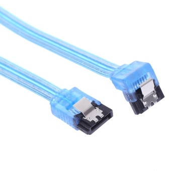 Gambar SATA 3.0 High Speed 6Gbps Straight Right Angle Connector Data CableCord with Locking Latch Plug for HDD Hard Drive SSD   intl