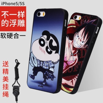 Gambar Se iphone5s semua termasuk matte timbul apel shell telepon lengan pelindung