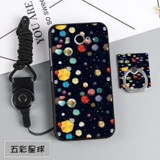 Silica Gel Soft Phone Case for Xiaomi Mi 2/2S with a Rope and a Ring (Multicolor) - intl
