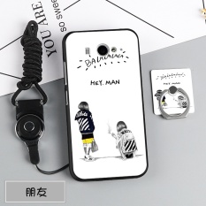 Silica Gel Soft Phone Case for Xiaomi Mi 2/2S with a Rope and a Ring (Multicolor) - intl