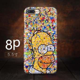 Gambar Simpson iphone8plus kartun matte pelindung lengan shell telepon