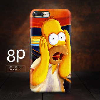 Gambar Simpson iphone8plus kartun matte pelindung lengan shell telepon