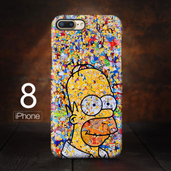 Gambar Simpson iphone8plus kartun matte pelindung lengan shell telepon