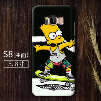 Gambar Simpson s8 s8plus kartun buram penurunan Drop lengan pelindung shell telepon