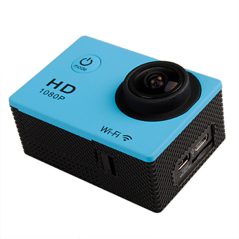 SJ4000 W8 12MP HD 1080P WiFi Helmet Sport Mini DV Waterproof Camera with Battery (Blue/Black)  