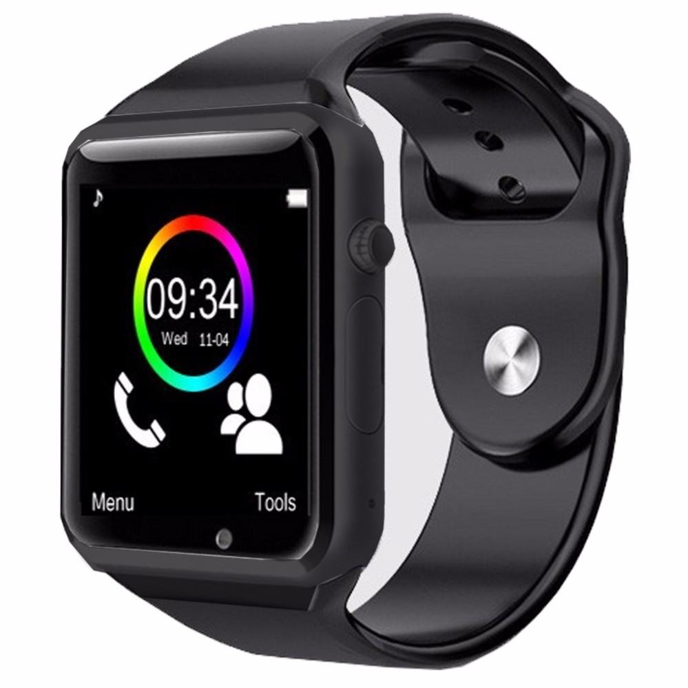 SmartWatch A1 Smart watch With Camera Bluetooth Pedometer Sleep Tracker MP3 Answer Call For Android iOS - Black