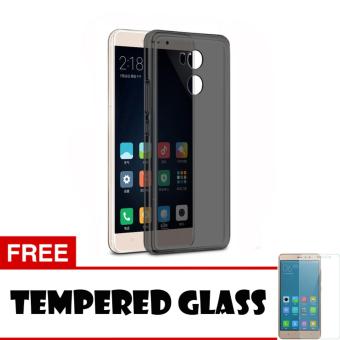 Gambar Softcase Jelly Ultrathin For Xiaomi Redmi 4 Prime Aircase Hitam +Free Tempered Glass