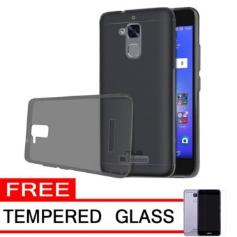 Gambar Softcase Silicon Ultrathin for Asus Zenfone 3 Max ZC520TL   BlackClear + Free Tempered Glass