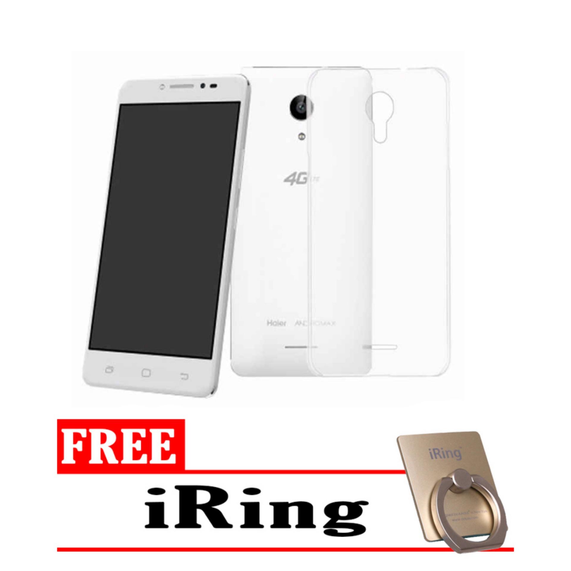 Softcase Ultrathin Smartfren Andromax L Aircase - Putih Transparant+ Free iRing .