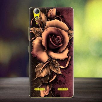 Gambar Softlyfit timbul TPU case untuk Lenovo A6000   A6000 Plus   Gothic Mawar