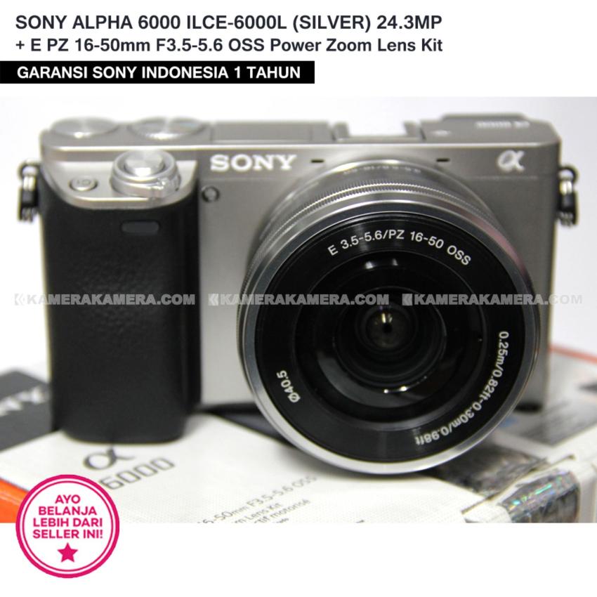 SONY ALPHA 6000 ILCE-6000L (SILVER) 24.3MP + E PZ 16-50mm F3.5-5.6 OSS Power Zoom Lens Kit  