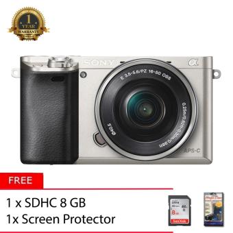 Sony Alpha A6000L 16-50mm Silver + Freee Memory + Screen Protector  