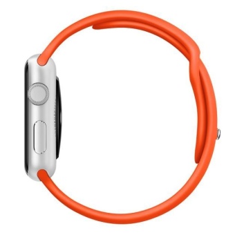 Gambar Sports Silicone Bracelet Strap Band For Apple Watch 38mm Orange  intl