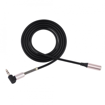 Gambar Sweatbuy 1 Meter 3.5mm Male to Female L Shaped Right AngleHeadphone Cord Phone Audio Cable Black   intl