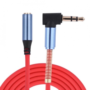 Gambar Sweatbuy 1 Meter 3.5mm Male to Female L Shaped Right AngleHeadphone Cord Phone Audio Cable Red   intl