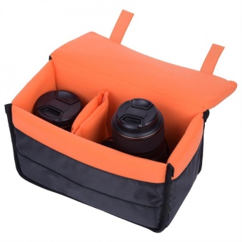 Gambar Sweatbuy Shockproof Hot Thickened Camera Bag Liner with RemovablePartition Protection Case(Orange)   intl