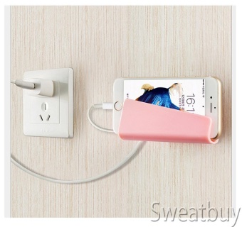 Gambar Sweatbuy Universal Wall mounted Holder Mobile Phone Charger TabletPC Charging Bracket (Pink)   intl