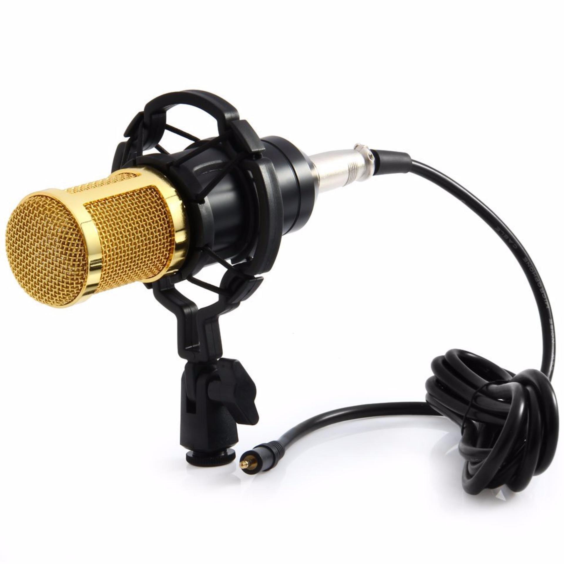 Taffware Mikrofon Kondenser Studio dengan Shock Proof Mount BM800 - Black