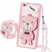 Gambar Taoyi High Quality Cartoon cute mirror Case For Samsung Galaxy J7 Prime 2016(Bear + Crystal Lanyard) intl
