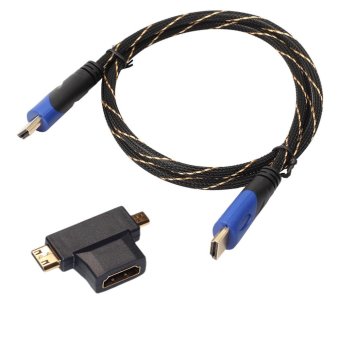 Gambar UINN 1m Multifunctionnal Hdmi Male To Male Cable With Adapter intl