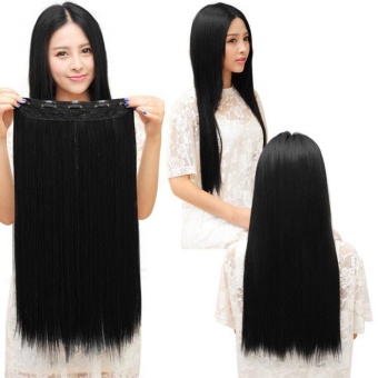Gambar UINN Fashion 3 4 Full head Clip In Hair Extensions Straight Curly With 5 Clips Long   intl