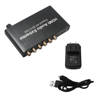 Gambar UINN HDMI5.1 Audio Extractor Video Decoder Converter Adapter Support 4K 3D 5.1CH black US   intl