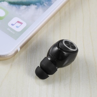 Gambar UINN Mini Bluetooth Headset Wireless Stereo Earphone Headphones Mic for Smartphone black   intl