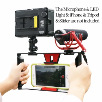 Gambar Ulanzi Smartphone Video Handle Rig Filmmaking Stabilizer Case movieyoutube videos  get Led Light   Rode VideoMicro microphone  intl
