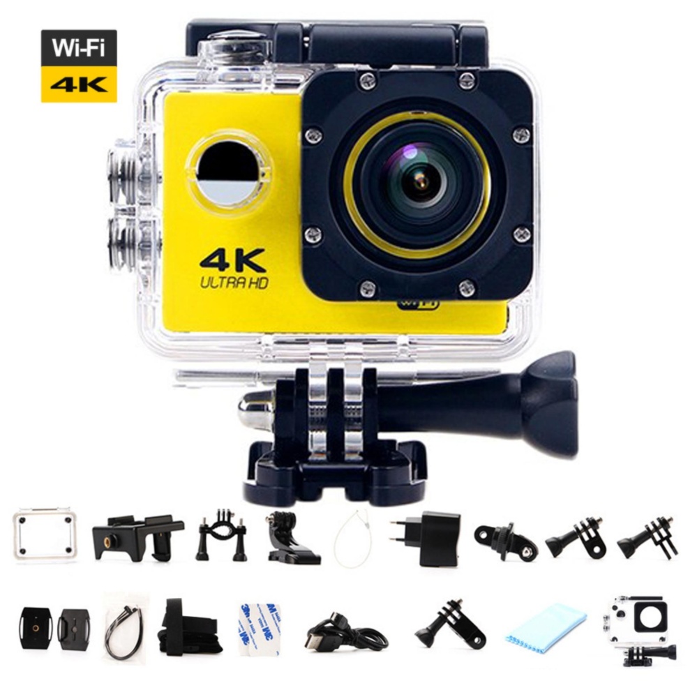 Ultra HD 4 K WiFi Action Camera Sport DV LCD 170D Len Helm Kamera Bawah Air Go Menyelam Tahan Air Pro Camcorder 1080 P 16MP Kamera