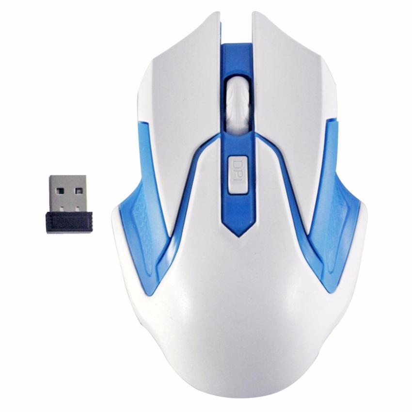 image:                  uNiQue Mouse Wireless M101 Mouse Nirkabel Untuk Komputer dan Laptop White Blue                              