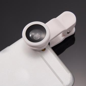 Universal Clip Lens Quality 3in1 Fish Eye Macro Wide For AllSmartphone - Putih Mei 2019 - 2 Universal Clip Lens Quality 3in1 Fish Eye Macro Wide for AllSmartphone - Putih - 2