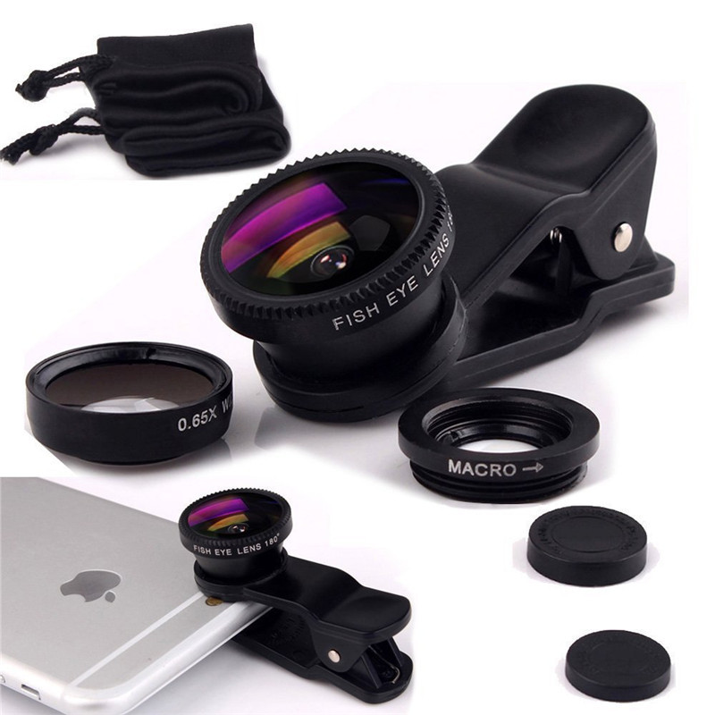 image:                  Universal Clip Lens - Wide & Fish Eye Lens - Smartphone                              