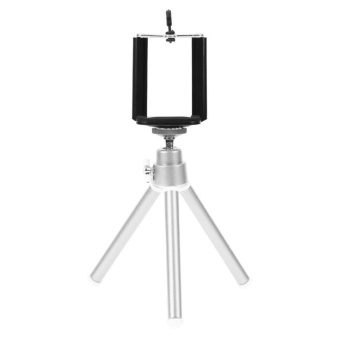 Gambar Universal Mini Flexible Camera Phone Tripod Stand Holder+ Clip(Silver)   intl