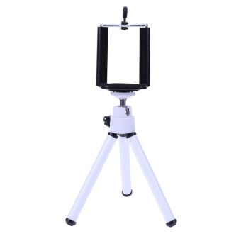 Gambar Universal Mini Flexible Camera Phone Tripod Stand Holder+Clip(White)   intl
