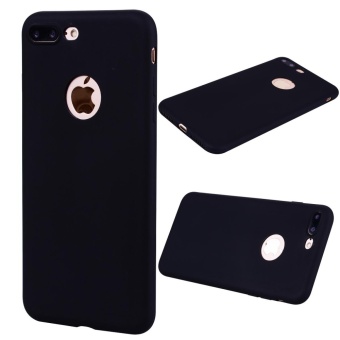 Gambar Untuk iPhone 7 Plus 5.5 inch Matte anti fingerprint TPU ponsel Casing   hitam