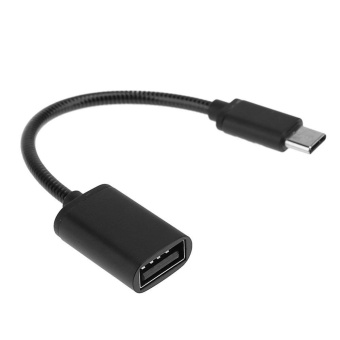 Gambar USB 3.1 Type C Male Port to USB 3.0 Female Port Converter OTGAdapter Cable(Black)   intl