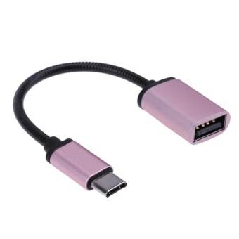 Gambar USB 3.1 Type C Male Port to USB 3.0 Female Port Converter OTGAdapter Cable(Pink)   intl