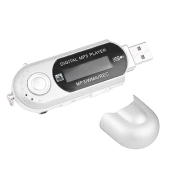 Gambar USB 32G TF card Slot supported USB Flash MP3 U Disk Player With FM Radio White   intl