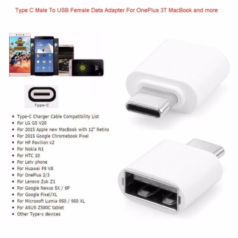 Gambar USB C Type C USB 3.1 Male To USB Female OTG Data Adapter ForOnePlus 3T MacBook   intl