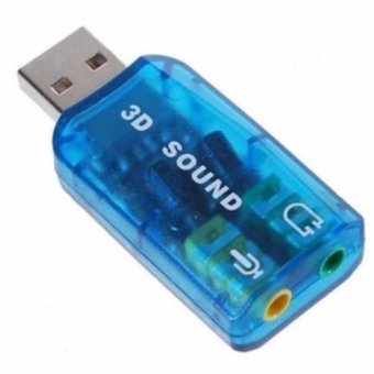Gambar USB Sound Card 5.1   Biru   Paket 2Pcs