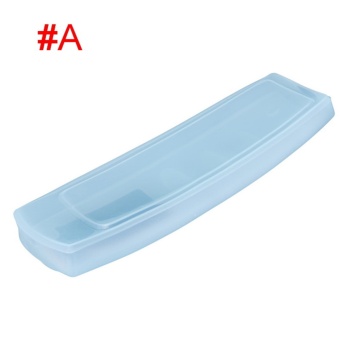 Gambar Useful Silicone TV Remote Control Cover Air Condition Control CaseWaterproof Dust Protective Storage Bag Organizer Blue 18.5*5*2CM  intl