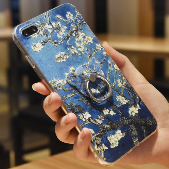Gambar Van Gogh IPhone7 7 Plus I5SE Transparan Apple ID Baru Sangat Tipis Casing HP