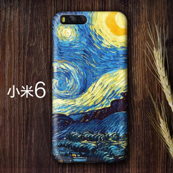 Gambar Van Gogh lulur anti Drop cangkang keras handphone shell