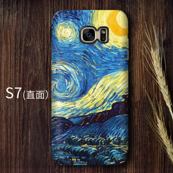 Gambar Van Gogh S7edge S7 S8 Seni Retro Bintang Lurus Cangkang Keras Handphone Shell